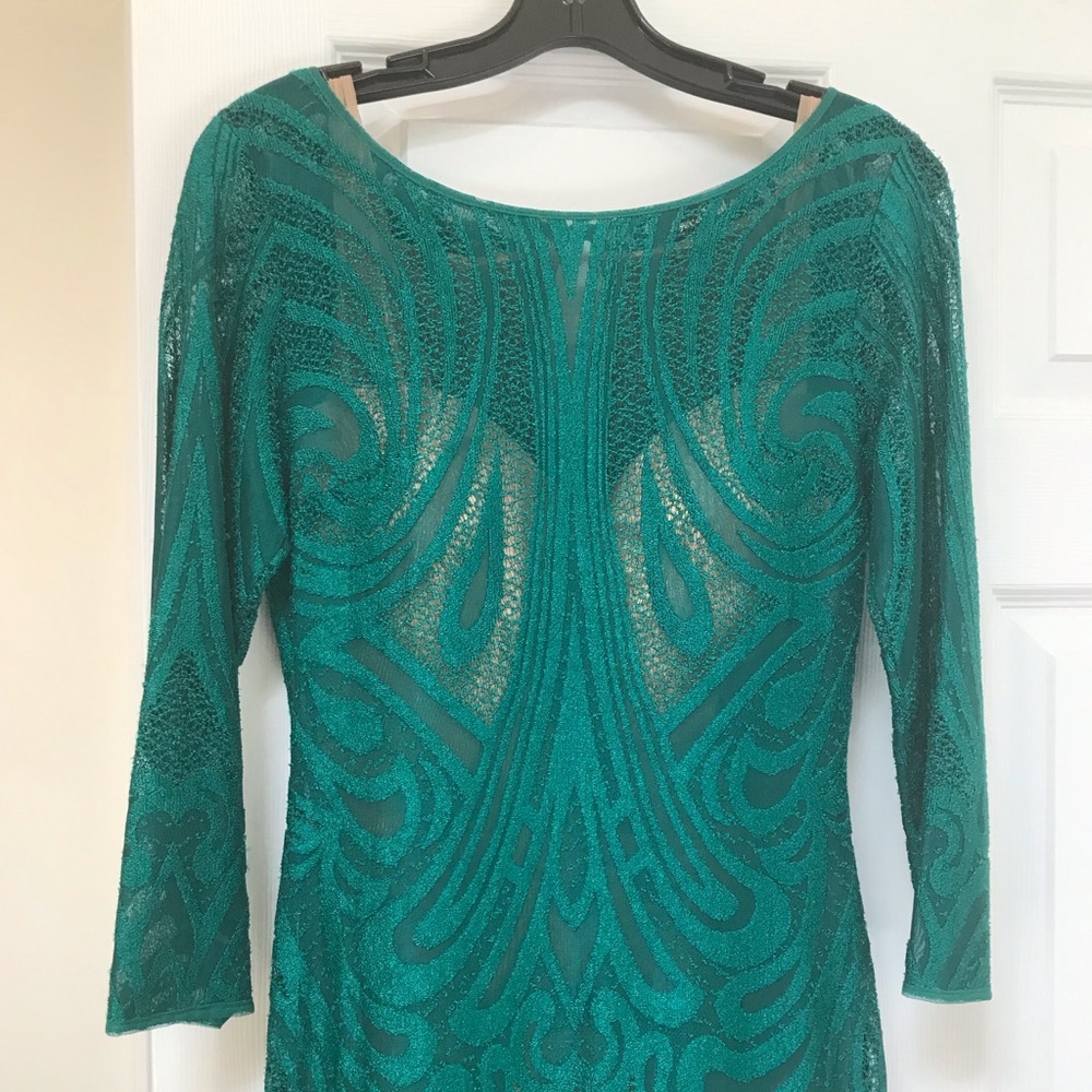 Green 3/4 sleeve long dress